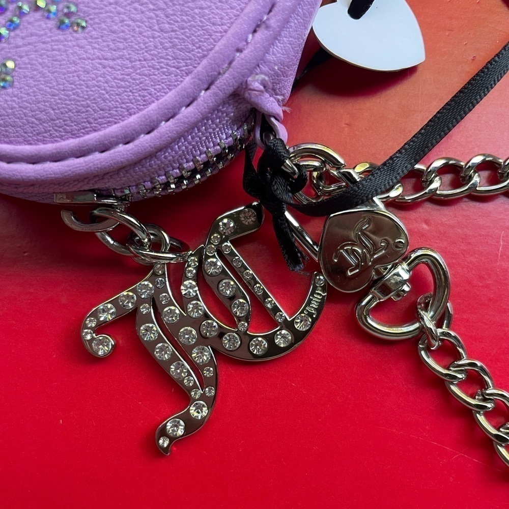 JUICY COUTURE WALLET,Juicy Couture Purple Heart Clutch - Picture 6 of 12